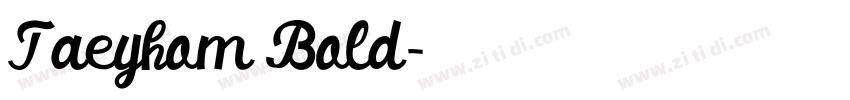 Taeyhom Bold字体转换